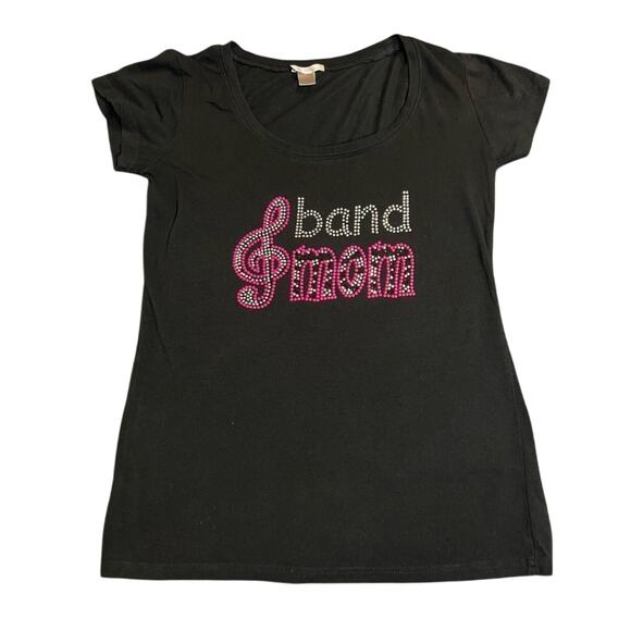 Band Mom T-shirt Pink & Black Sz Large - Picture 1 of 7